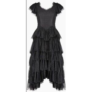 JessaKae Black Lace Ruffle Tiered Mia Dress BNWT Whimsigoth Size 1X